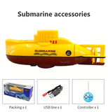 Ouhgnoh Mini RC Boat Toy Remote Control Tourist Submarine Underwater Electric Fish Tank Diving Child's Birthday Present