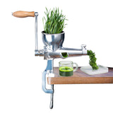 Generic Wheatgrass Juicer, Stainless Steel Portable Pomegranate Juicer Sugarcane Juice Machine Crank Wheatgrass Extractor for Juicing Wheatgrass, Orange, Ginger, Pomegranate, Watermelon Generic