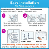 NOVA Raised Toilet Seat for Seniors & Post-Surgery Recovery – Standard Bolt-On Under-Seat Design Uses Existing Toilet Seat & Lid, 3.5” Elevation, 300 lb Capacity, Durable Plastic, Easy Install