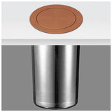 Integrated Kitchen Counter Trash Can Under-Cabinet Waste Chute Stainless Steel Recessed Recycling Bin with Flip-Top Lid Hidden Built-in Garbage Container
