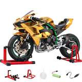 1/6 Scale Alloy Dynamic Motorcycle Model with Ignition System and Smoke Spray, Die-cast Motorcycle Gift for Adult Collectors & Enthusiasts