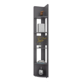 Tuhome 5-Tier Corner Book Shelf, 71.1" Tall Slim Freestanding Bookshelf, Engineered Wood, Matt Grey