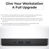 Dell WD15 130W Monitor Dock 4K USB-C - Dell Docking Station for Laptops with 130W AC Adapter