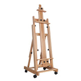 Heavy Duty Painting Easel Red Beech Wood Display Easel Stand Vertical & Horizontal Folding Sketch Easel H-Frame Artist Easel Oil Painting Easel Stand for Adults, Beginners, Artists