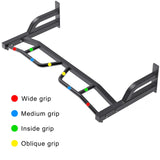 Kipika 48" Ceiling Mounted Pull Up Bar, Heavy Duty Multi-Grip Chin Up Bar,Mounted Pullup Bar, Adjustable Height, Pull Up Bands for Chin Ups & Body Stretching, Ideal for Home Gym and Strength Training (48" Wall Mounted Pull Up Bar)