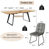 67-Inch Expandable Dining Table and Chair Set – Modern Rectangular Wooden Dining Table