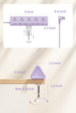 SMALLRT Purple Desk Clamp Power Strip with 6.5 FT Extension Cord, PD 40W USB-C Fast Charging Ports, 5 AC Outlets 4 USB-C 2 USB-A, Fits 2.1 inch Table Edges