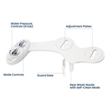 LUXE Bidet NEO 120 - Single Nozzle, Self-Cleaning, Non-Electric Bidet Attachment for Toilet Seat, Adjustable Water Pressure, Rear Wash (White)