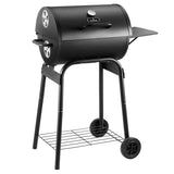 Charcoal Grills Outdoor BBQ Grill, Barrel Charcoal Grill with Side Table, with Nearly 500 Sq.In. Cooking Grid Area MD DC PRINT INC
