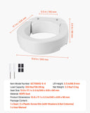 VEVOR Raised Toilet Seat, 300 lbs Load Capacity, 3.5-Inch Lift Height, Commode Elevated Toilet Seat Riser with Enlarged Opening for Seniors, Elderly, Handicap, Disabled, and Adults, Fits Round Bowl