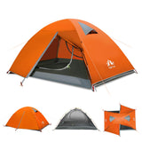 Night Cat 2-Persons Backpacking Tent: Waterproof Lightweight Camping Tent for Two People Hiking Outdoor Mountain with Aluminum Poles and Rainfly Army Green