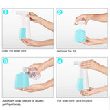 LAOPAO Automatic Hands Free Foaming Soap Dispenser, 240ml Countertop Touchless Soap Pump for Bathroom Kitchen Xmas Gift