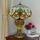 Tiffany Retro Style Stained Glass Table Retro Hotel Dining Room Villa Decorative Desk Lamp  Stained Glass Table Lamp