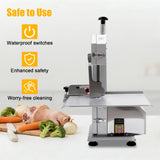 Electric Meat Bone Saw Machine, 650W 110V Commercial Bandsaw Machine 19.68x11.8" Stainless Steel Worktable Cuts 0.78-4.33" Thickness for Chicken Fish Chops Bone Trotter Beef