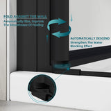 Shower Door 1/4" Clear Glass,Stainless Steel Hardware SUNNY SHOWER