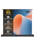 Acmejm 120" Matte White Motorized Floor Rising Projector Screen for Long/Standard UST Throw Projector,Movie Screen for Home Theater,Motorized Projector Screen 4K/8K Ultra HD