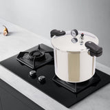23 Quart Aluminum Pressure Cooker 22L Large Capacity Stainless Steel Pressure Canner with Gauge Release Valve for Family or Commercial