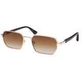 SOJOS Retro Rectangle Polarized 90s Sunglasses Women Men SJ1270 Gold/Brown