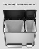 Lovewind Dual Trash and Recycling Bins for Kitchen