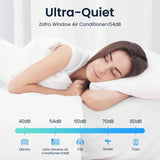 ZAFRO 12000BTU Window Air Conditioners Cool up to 550 Sq. Ft,2 Cooling & Fan Speeds,Ultra-Quiet, Remote Control, White[2025New]