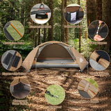 camppal 1 Person Tent for Camping Hiking Mountain Hunting Backpacking Tents 4 Season Resistance to Windproof Rainproof and Waterproof