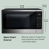 Panasonic Compact Microwave Oven with 1100 Watts of Cooking Power, Sensor Cooking, Quick 30sec and Popcorn Button, 1.3 cft
