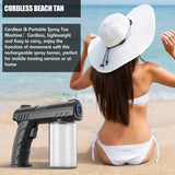 Rechargeable Spray Tan Machine Portable Travel Spray Tan Gun Self Tanners Professional Mobile Spray Tan Airbrush Machine For Home Salon DIY Beach Self Tans and Travelling (Black)
