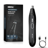 Nose Hair Trimmer for Men Women - HACLI Electric Painless Nose Hair Clipper, 8000RPM Powerful Motor, IPX7 Waterproof, Safe & Quiet, Replaceable Head, Travel Lock USB-C Rechargeable