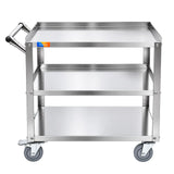 Treshin 3 Tier Stainless Steel Utility Cart, 19" W x 31.1" L x 33.58" H