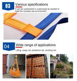 Lifting Net Net Bag Net Security Tear Resistance Strong Load-Bearing Covering Cargo Used in Construction Cargo Hanging Net Lifting Net Straps Flat Nylon Net 15X15cm mesh ( Color : 2T , Size : 3X3m )