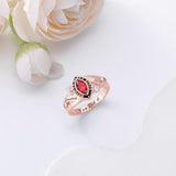 Oseew 2027 High School Class Ring for Women College (Rose Gold)