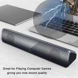 GAAHRQQQ Portable Speaker Bar Computer Speaker 4D Stereo HiFi Sound Wired Computer Sound Bar USB Powered Soundbar Speaker for PC TV