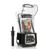 CRANDDI Commercial Blender, 2200W Countertop Blenders with Removable Shield, Quiet Smoothie Blender for Shakes and Ice Crushing (Black)