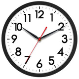 AKCISOT 14 Inch Wall Clock Silent Non-Ticking Modern Wall Clocks Battery Operated - Analog Classic Clock for Office, Home, Bathroom, Kitchen, Bedroom, School, Living Room(Black)