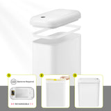 EKO Automatic Bathroom Trash Can with Lid, 2.6 Gallon Slim Touchless Garbage Can