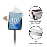 Adjustable Pedestal Poster Sign Stand with Heavy Duty for 8.5 x 11 inches (Silver） IN WHICH BAY