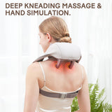 Neck Massager with Heat Function Wireless Portable Neck Shoulder Massager,2 Modes 2 Levels Massager Fronnor