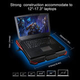 NCRD Laptop Cooling Pad, 5 Quiet Fans Cooler Pad, Portable Ultra-Slim Quiet Laptop Notebook Cooler Cooling Pad Stand