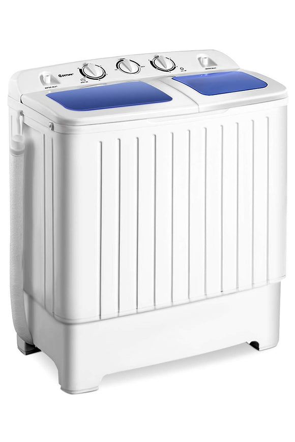 Portable Mini Compact Twin Tub Washing Machine 20lbs Washer Giantex