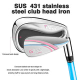 PGM Women's Golf Club Set with 11pcs Clubs-4 Titanium Woods(#1,3,5,4H), 6 Irons(#6,7,8,9,PW,SW), and 1 Putter