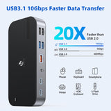 Laptop Docking Station,16 in 1 USB C Docking Triple Monitor,USB C Dock Station with 3 HDMI,PD 100W
