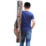 Sougayilang Folding Fishing Rod Case Organizer Pole Storage Bag Rod Reel Tackle Carrier Fishing Rod Bag Fishing Case (Gray-130cm/51.2in