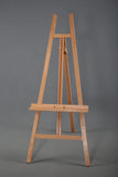 M&T Displays Wooden Modern Art Easel – Adjustable Beechwood Tripod Painting Canvas Holder with Storage Tray, Floor Easel Stand for Artists, Galleries, Weddings, Events, Signs, Classrooms, and Studios