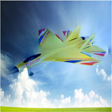Yellow SU-27 RC Fighter Jet, Remote Control Airplane with Stunt Flight, Anti-Crash Foam Aircraft Model for 14+ Ages Teens and Adults, 2.4GHz Remote Control, 3 Batteries for Extended Flight Time