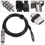 Laptop Cable Locks Combination Cable Lock 4 Digital Password Security Anti Theft Lock PUSOKEI