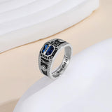 Oseew 2027 Men College Graduation Class Ring (White Gold)