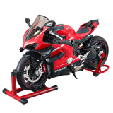 Wodoochey 1/7 Scale Alloy Dynamic Motorcycle Model with Ignition System and Smoke Spray, Die-cast Motorcycle Gift for Adult Collectors & Enthusiasts