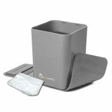 HAUSSIMPLE Car Trash Can with Stability Wings – Leakproof Portable Garbage Bin for Fabric & Rubber Mats – Compact Durable Plastic Auto Organizer for Cars, SUVs, Trucks (Gray, Medium)