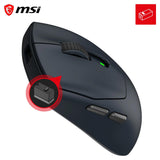 MSI Forge GM340 Wireless NAVY Wireless/Wired Gaming Mouse, 12000DPI, 1000Hz Query Rate, Symmetrical Design, 50+ Million Clicks, 6 Buttons, 82 Hours Battery Life, 1ms Latency, 57g