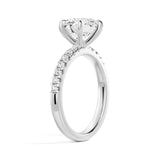 MSBLUE® 2 CT Size 6.5 Round Cut Moissanite Engagement Ring for Women